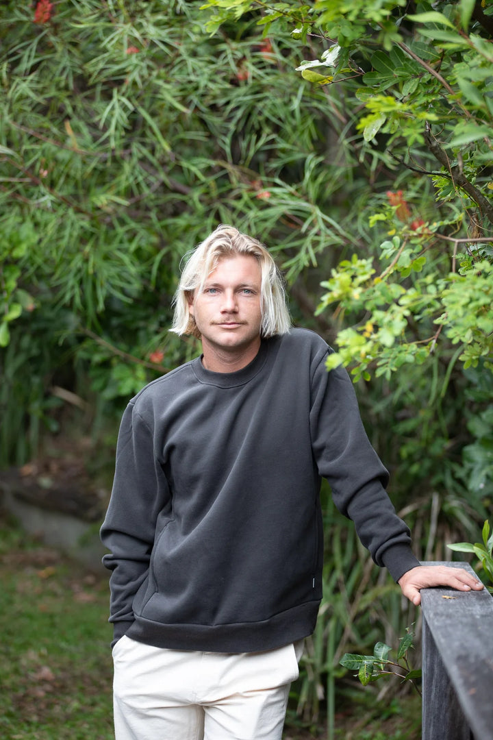 Rhythm Men’s Classic Fleece Crew - Black 7