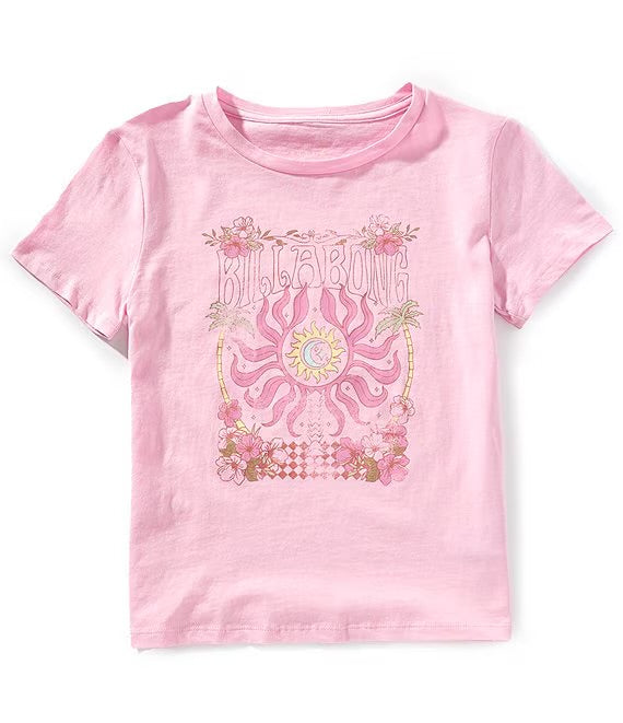 Billabong Youth Girls Mystic Sun TShirt - Pink Dream