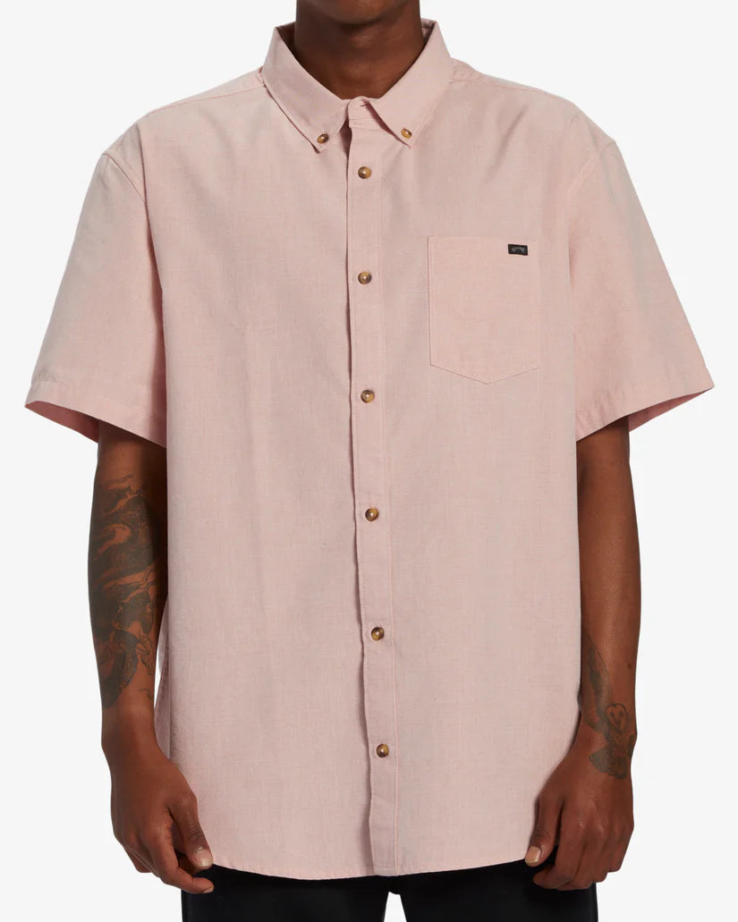 Billabong Men's All Day Button Shirt Dusty Pink pic 7 | SoHa Surf Shop