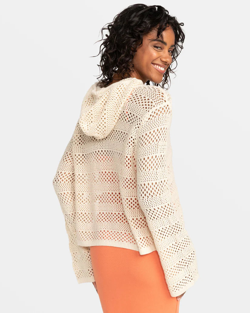 Roxy After Beach Break Hooded Poncho Sweater