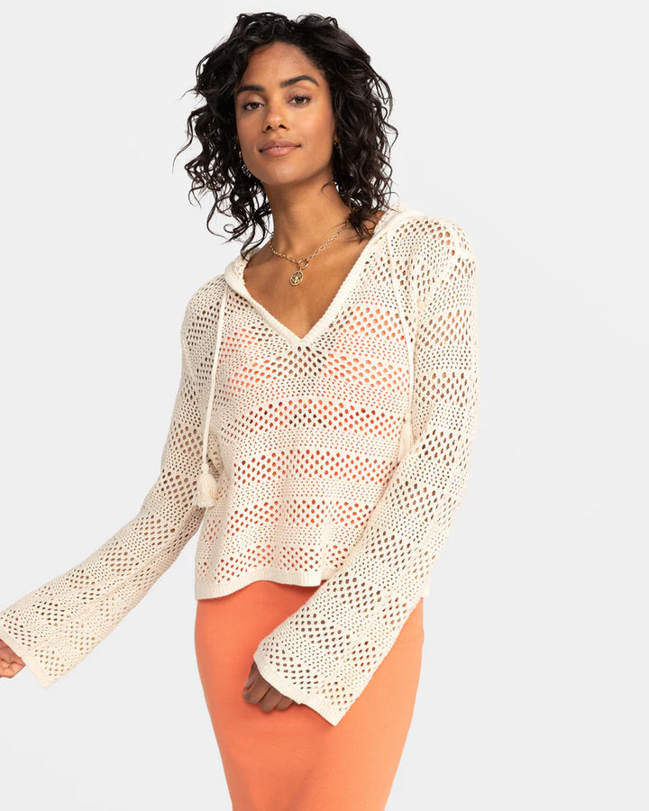 Roxy After Beach Break Hooded Poncho Sweater