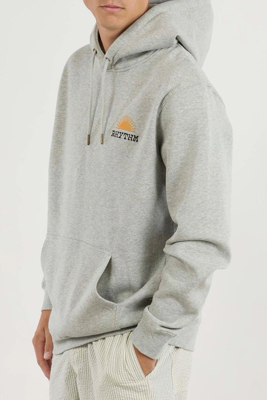 Rhythm Men’s Awake Fleece Hood - Grey Heather 2