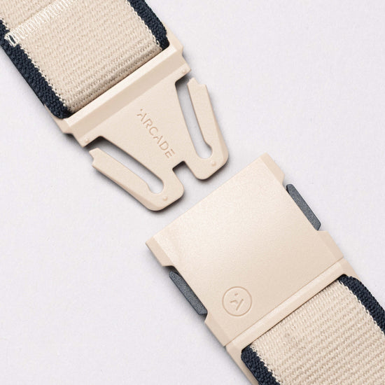 Arcade Carto Adventure Stretch Belt - Oat/Navy 2