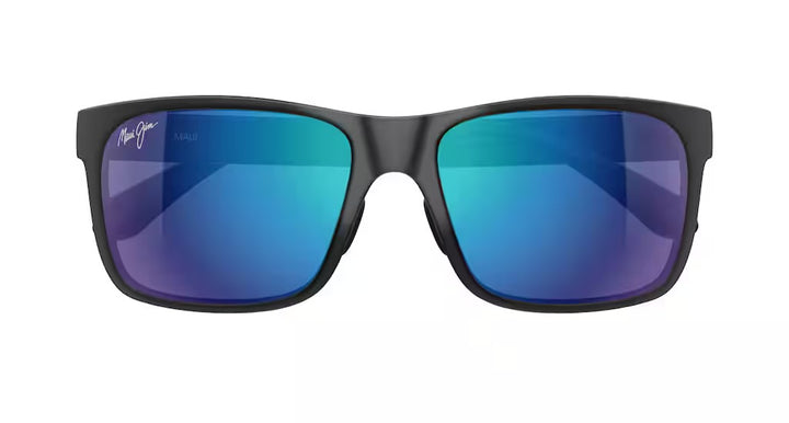 Maui Jim Red Sands XL Polarized Sunglasses - Matte Black/Blue Hawaii 1