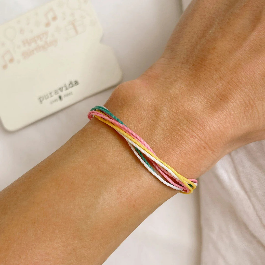 Pura Vida Happy Birthday Bracelet Card 1