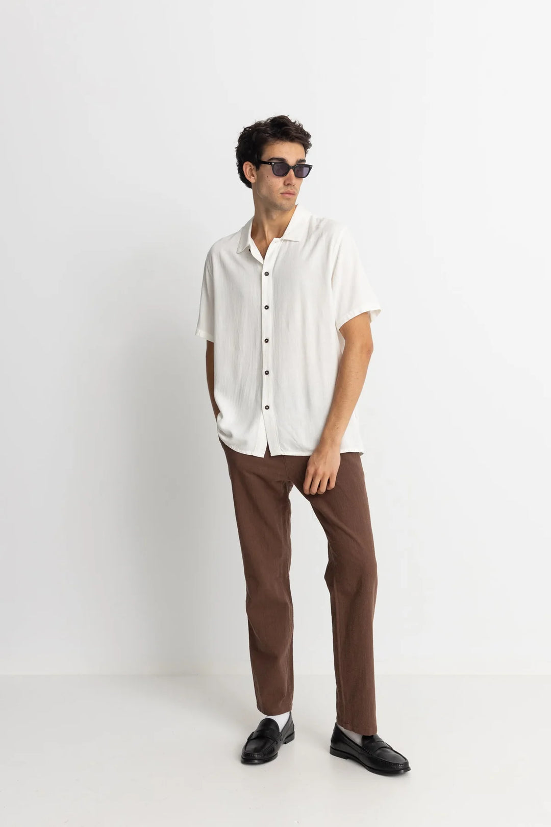 Rhythm Men’s Textured Linen Shirt - Natural 3