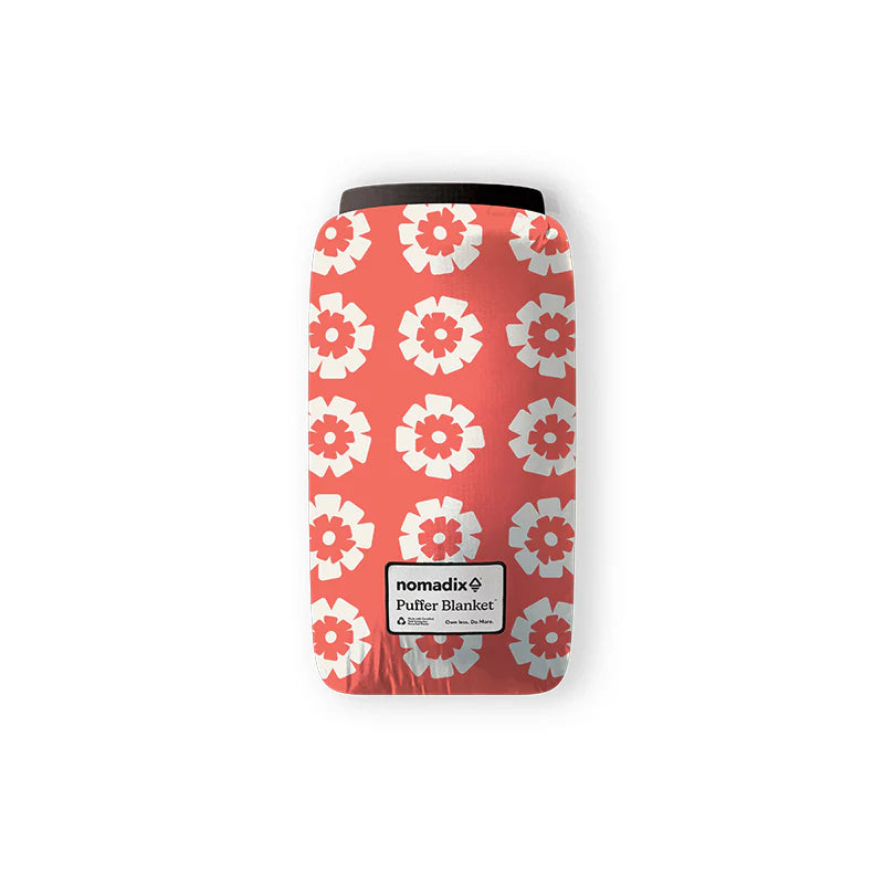 Nomadix Puffer Blanket: Fresh Flowers Coral 1