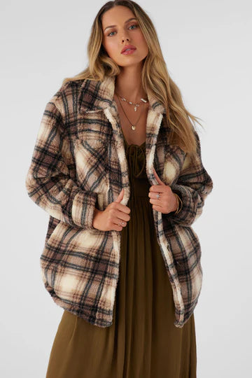 Oneill Women's Heath Plaid Fleece Jacket