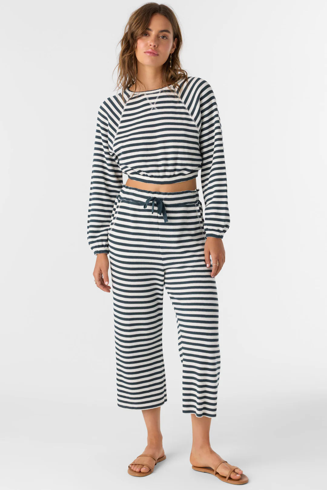 Oneill Women’s Tour Stripe Waffle Knit Pants