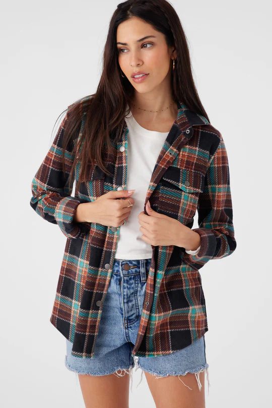 Oneill Women’s Zuma Fleece Flannel Shirt