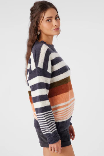 O’Neill Women’s Billie Stripe Mock Sweater