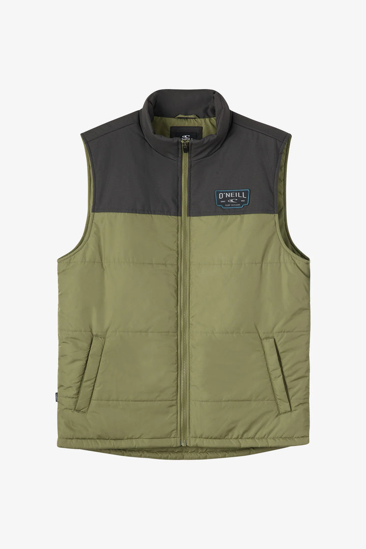 Oneill Men’s Vista Quilted Vest Jacket - Clover 4