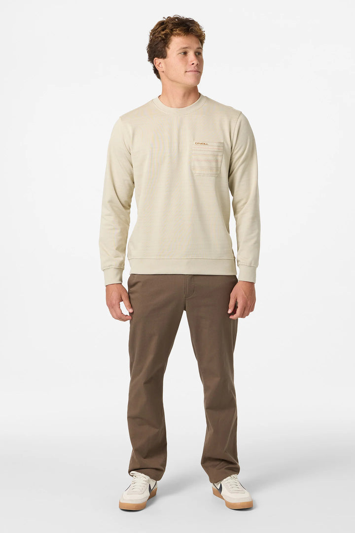 Oneill Men’s Bavaro Blocked Crew - Light Khaki 1