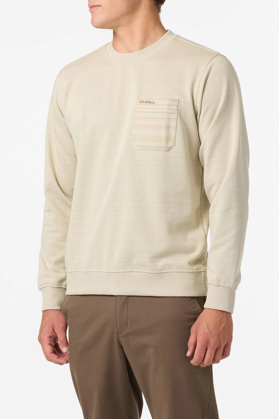 Oneill Men’s Bavaro Blocked Crew - Light Khaki 2