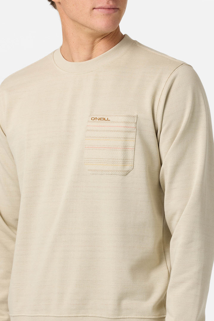 Oneill Men’s Bavaro Blocked Crew - Light Khaki 4