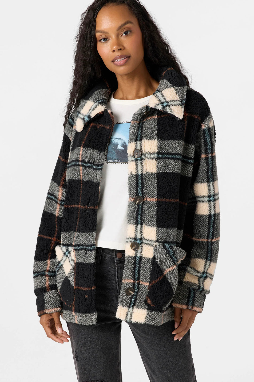 Oneill Women's Huxlee Printed Jacket - Black 