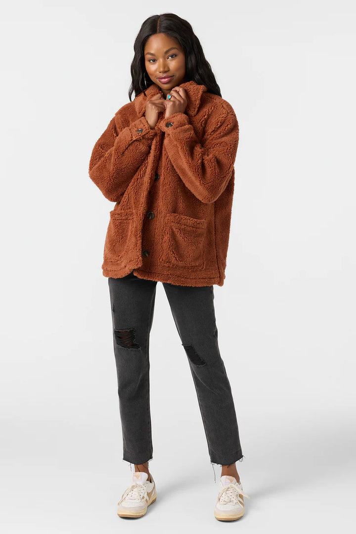 Oneill Women's Huxlee Solid Jacket - Rustic Brown 2
