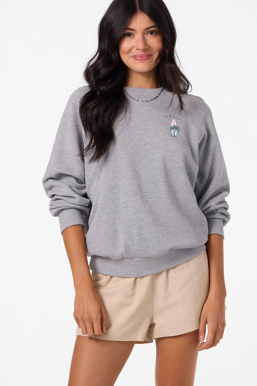 ONeill Women’s Boardwalk Crew Neck - Heather Ash 