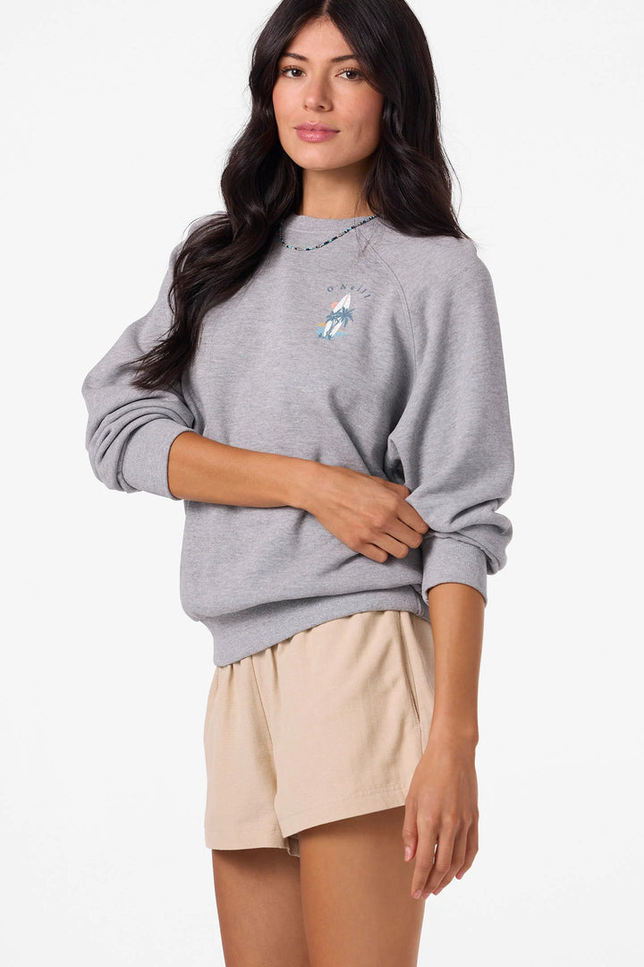 ONeill Women’s Boardwalk Crew Neck - Heather Ash 5
