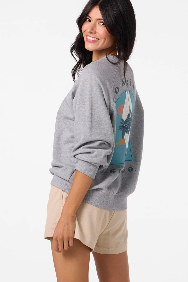 ONeill Women’s Boardwalk Crew Neck - Heather Ash 4
