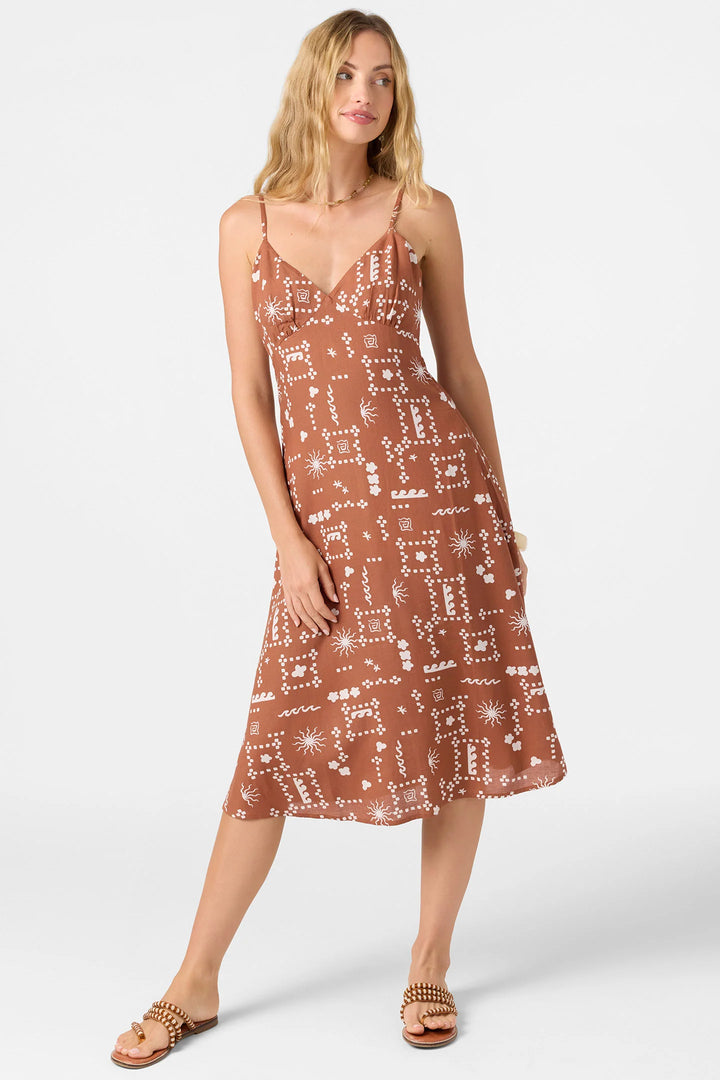 Oneill Women’s Darleen Midi Dress - Rust 