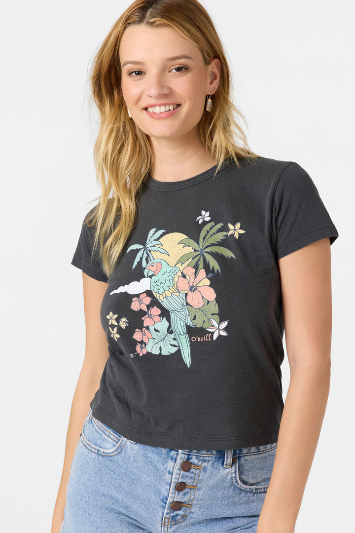 Oneill Women’s Parrot Drift Tee - Washed Black 