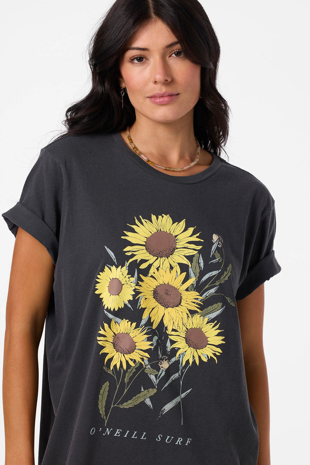 Oneill Women’s Botanic Blossom Tee - Washed Black 3
