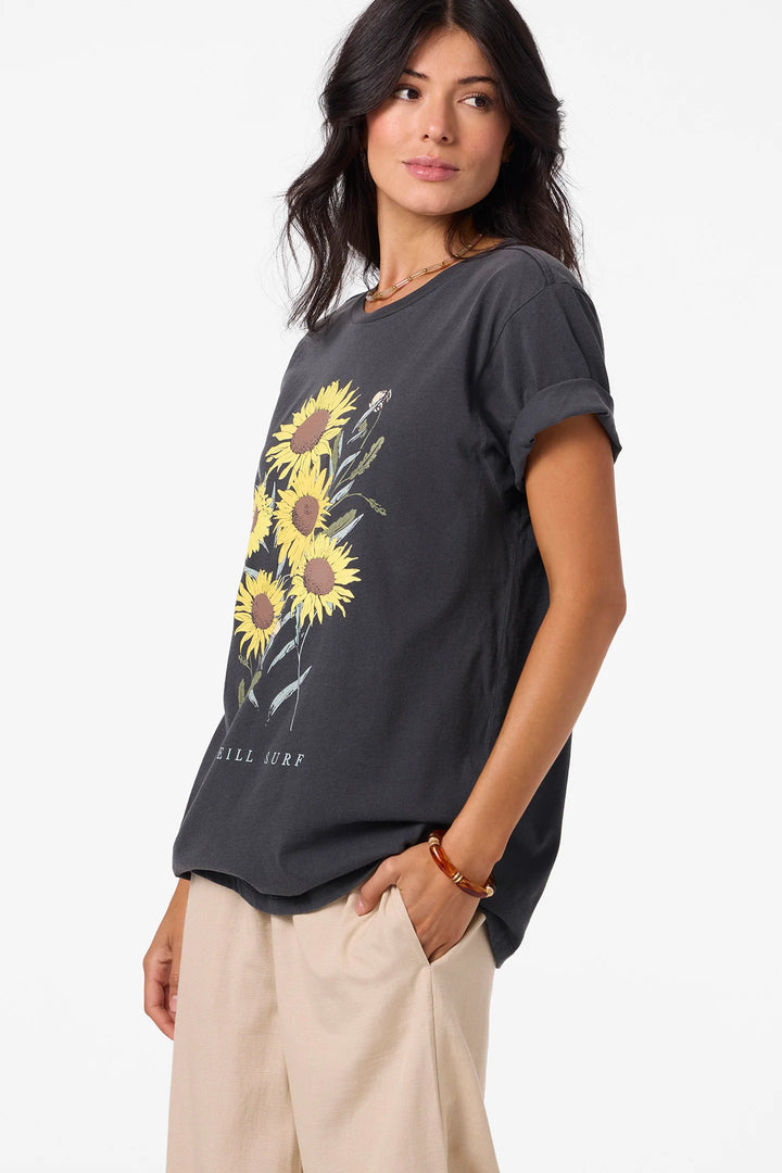 Oneill Women’s Botanic Blossom Tee - Washed Black 5