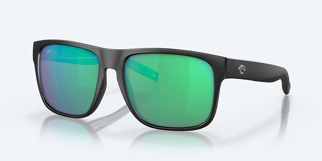 Costa Spearo XL 580G Sunglasses - Matte Black/Green Mirror 