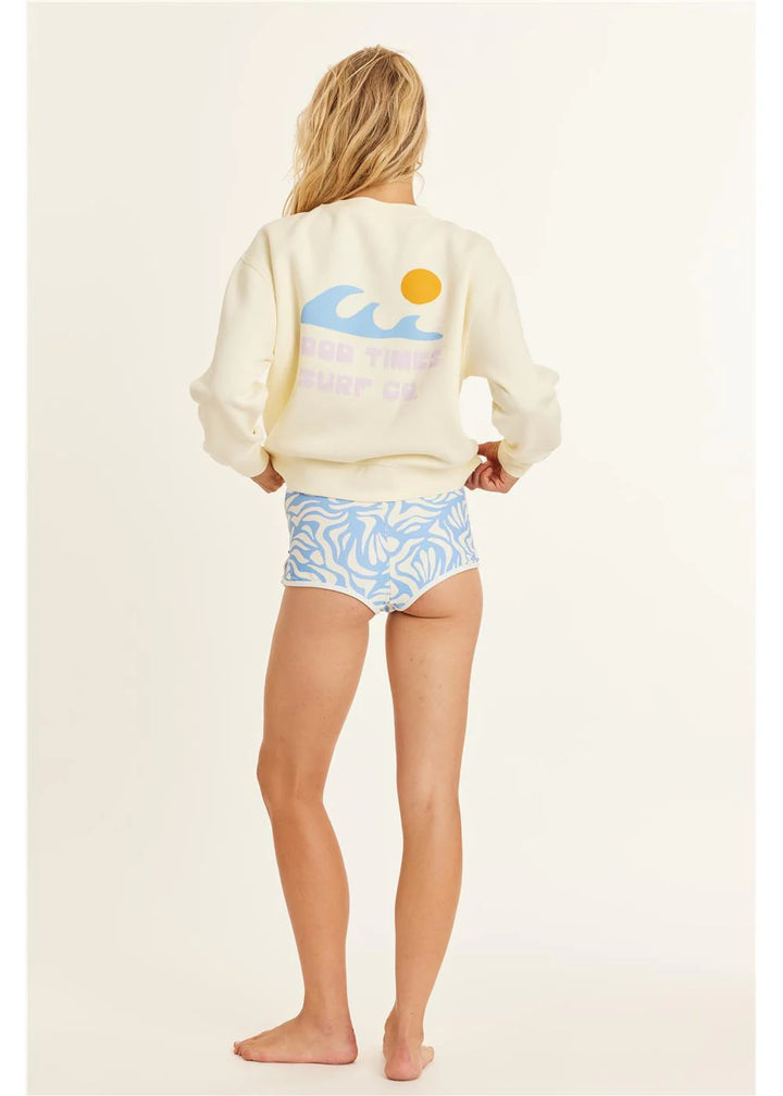 Sisstr Women's Good Times Crew Fleece - Sun 2