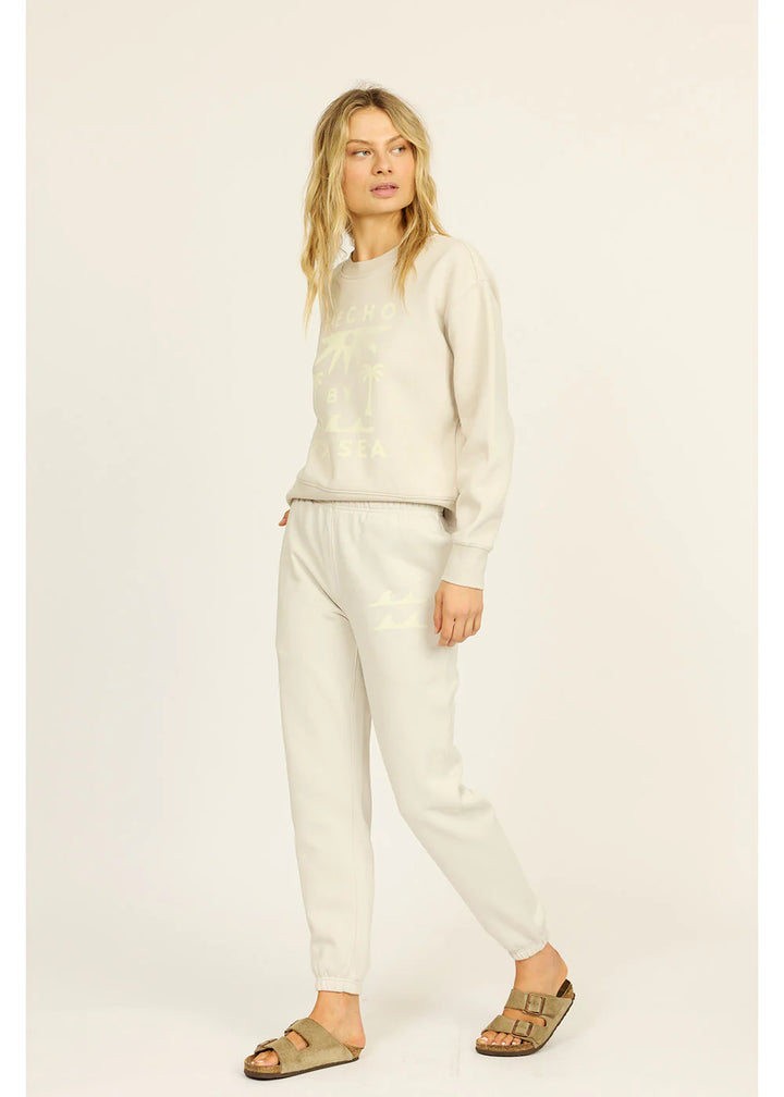 Sisstr Women's Surf Crew Ls Fleece - Sand 1