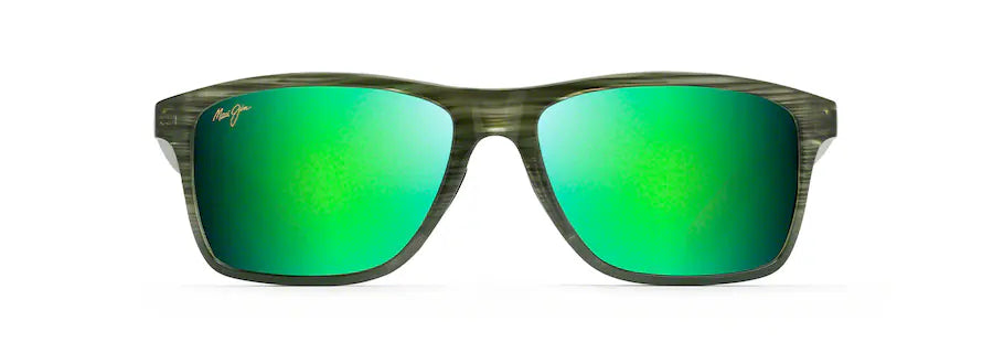 Maui Jim Onshore Polarized Sunglasses - Olive Stripe Fade/Maui Green 1