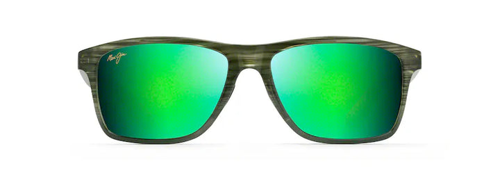 Maui Jim Onshore Polarized Sunglasses - Olive Stripe Fade/Maui Green 1