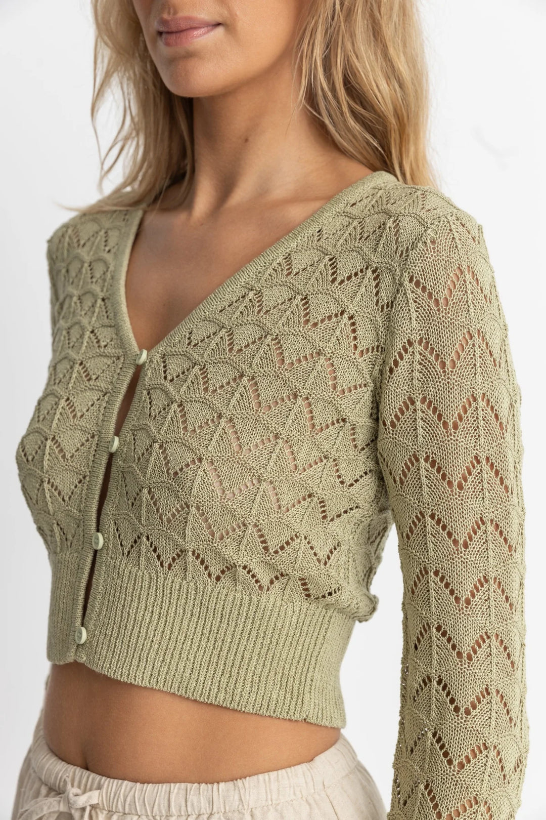 Rhythm Women's Akoia Knit Sage Sweater