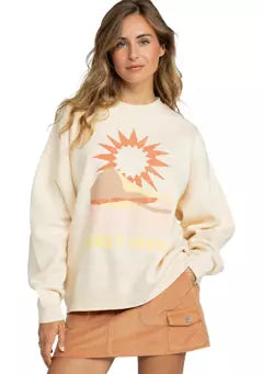 Roxy Lineup Oversized Crew Sweatshirt