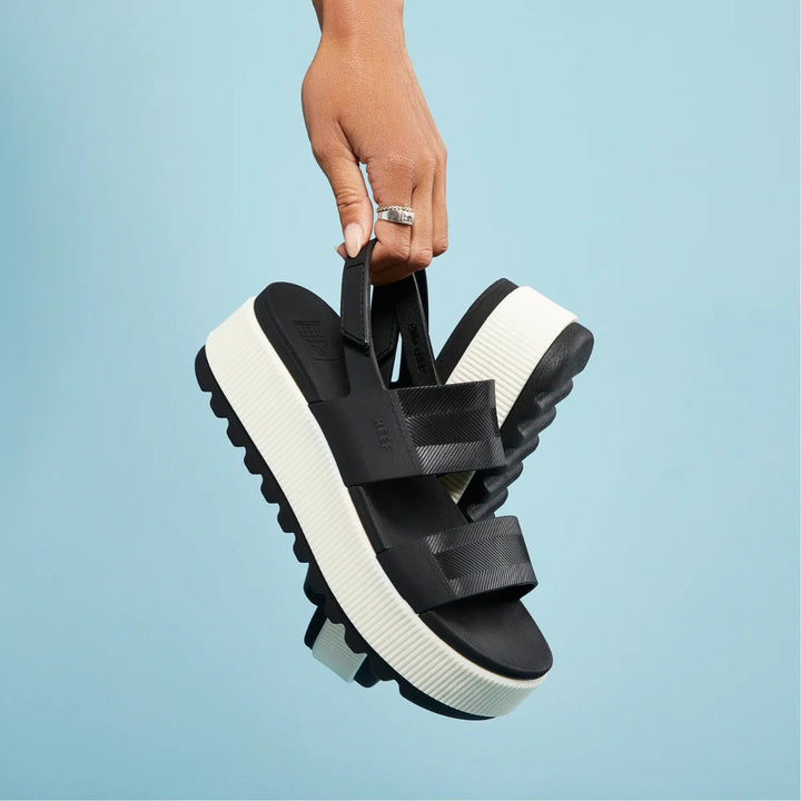 Reef Women's Water Vista Higher Sandals - Black Vintage 1
