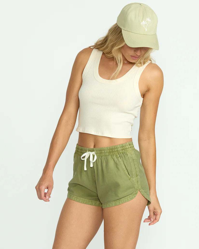 Billabong Women's Road Trippin Elastic Shorts - Avocado 2