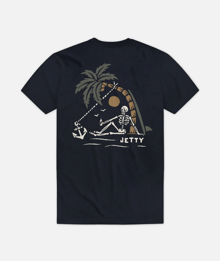 Jetty Men's No Mans Land Tee - Navy 