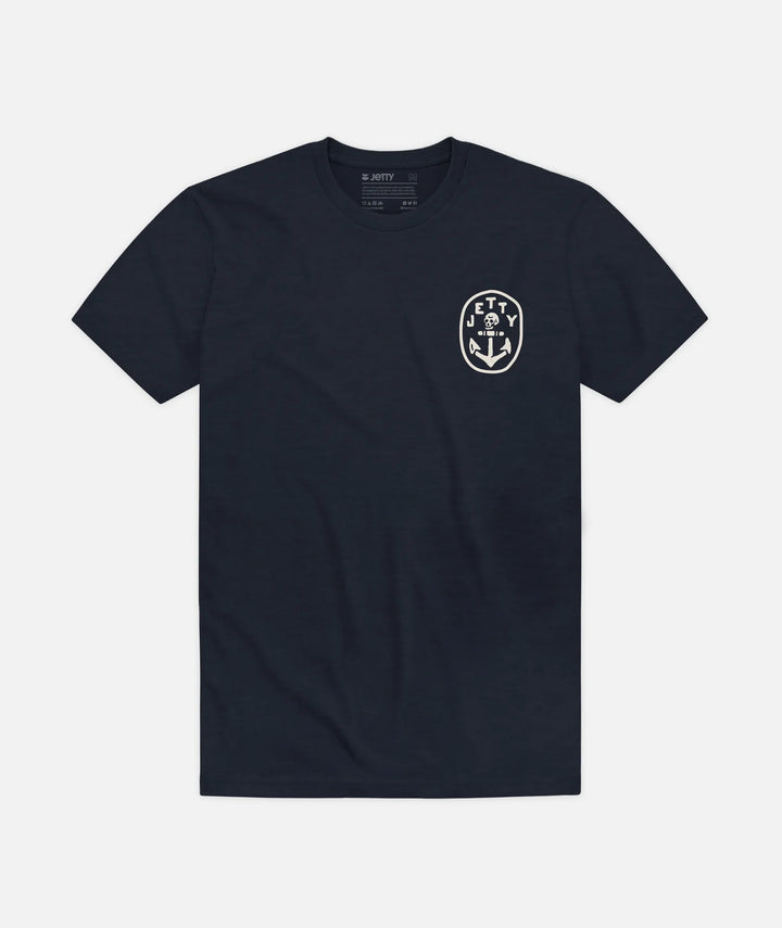 Jetty Men's No Mans Land Tee - Navy 1