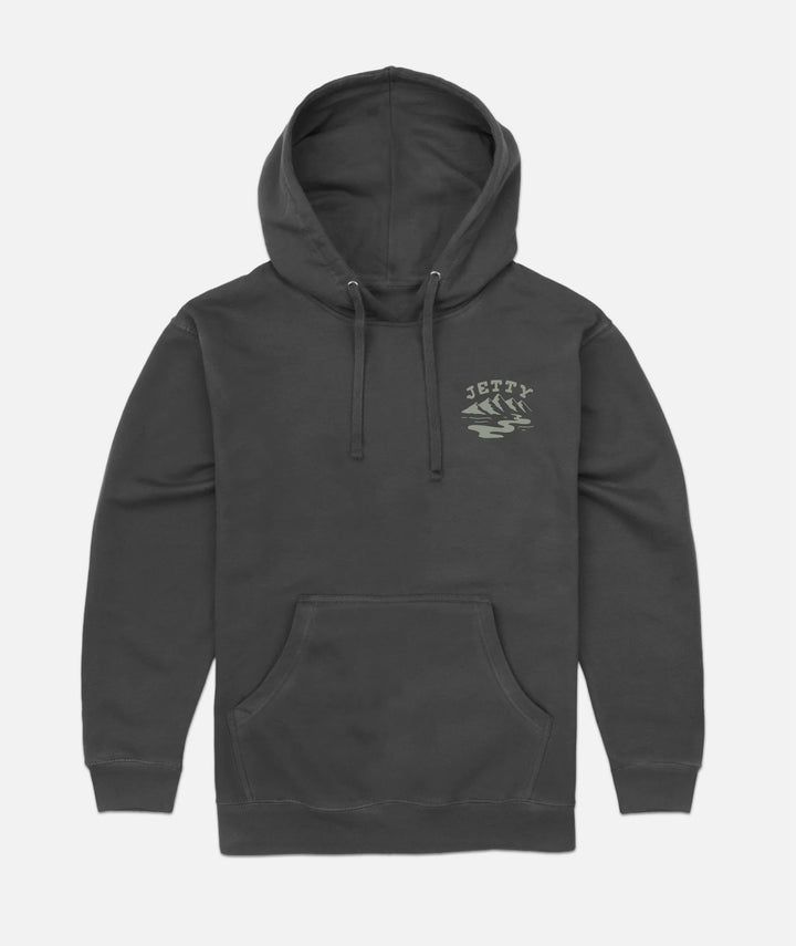 Jetty Men's Rainbow Trout Hoodie  Charcoal