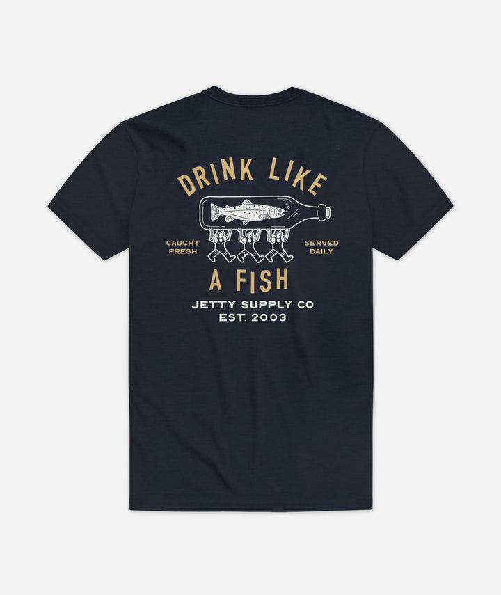 Jetty Men’s Bottle Service Tee - Navy