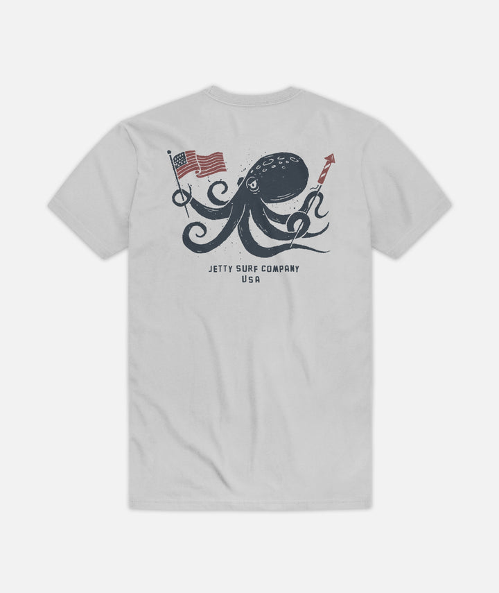 Jetty Men’s Patriot Tee - Silver