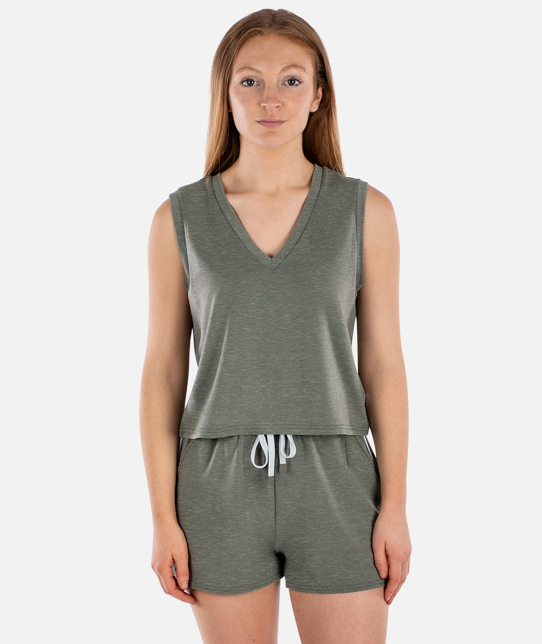 Jetty Women’s Bondi V-Neck Tank - Agave 