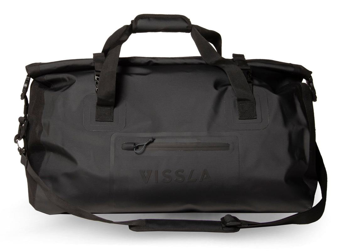 Vissla North Seas 40L Dry Duffle Bag in Black - front view
