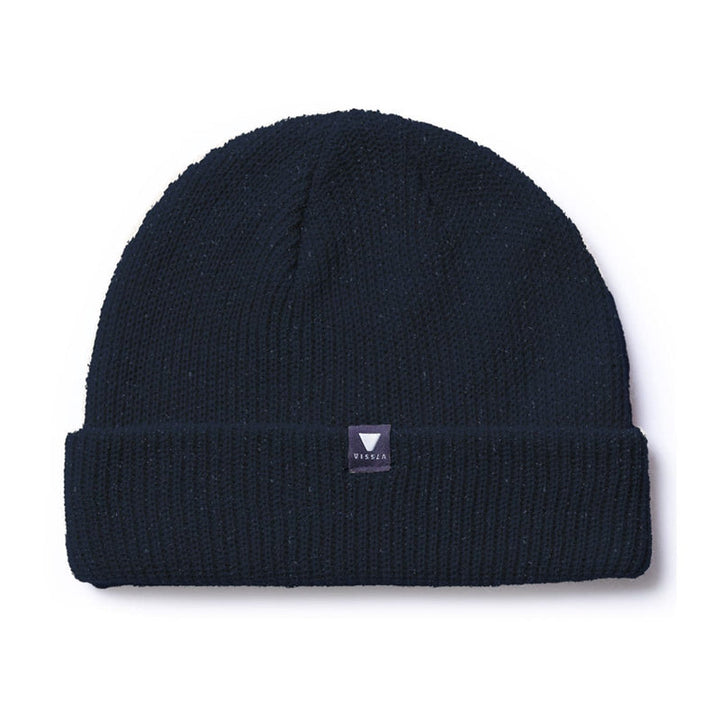 Vissla Trimline Beanie in Navy Heather - front view