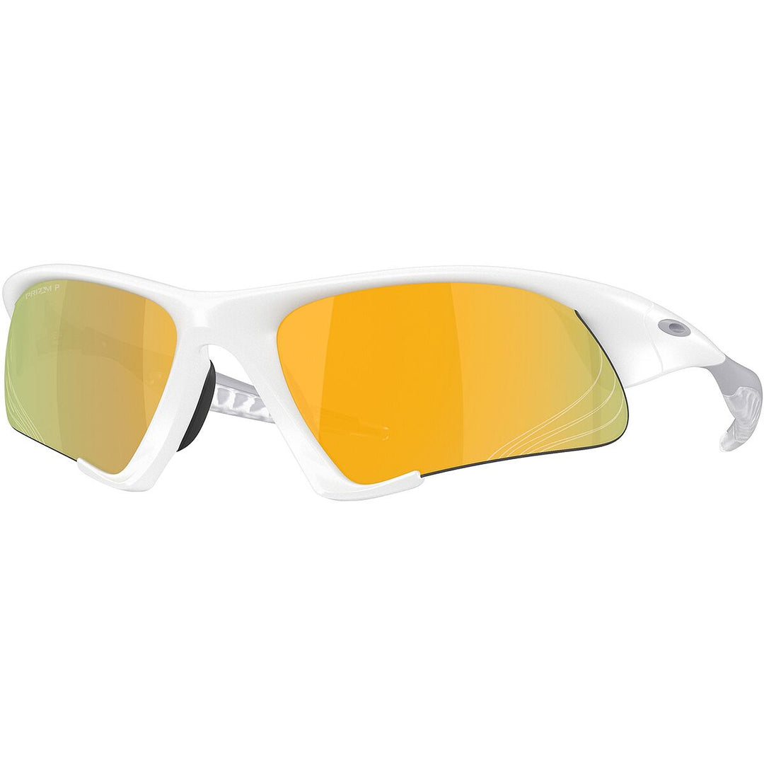 Oakley Suture Jacket sunglasses, Matte White frame with Prizm 24K Polarized lenses - front view