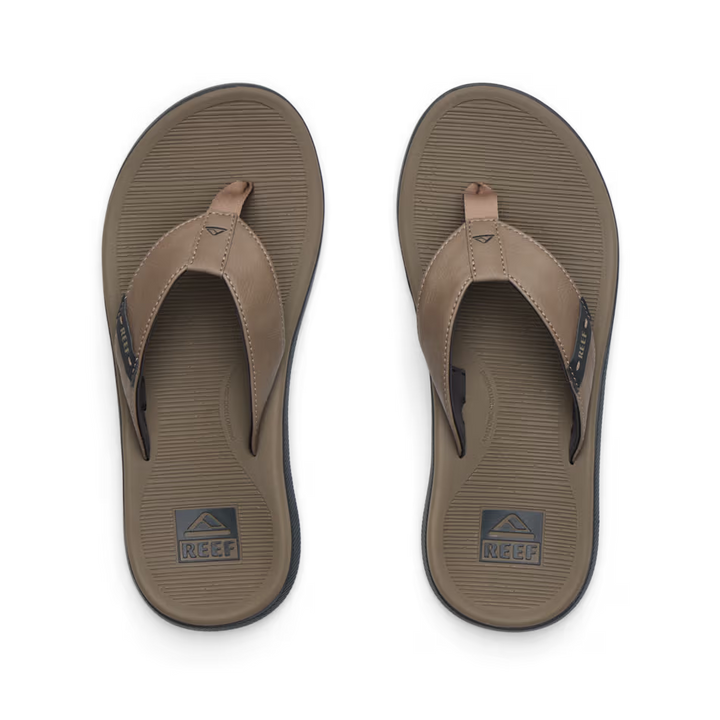 Reef Mens Santa Ana Sandal Tobacco Black Strap Detail
