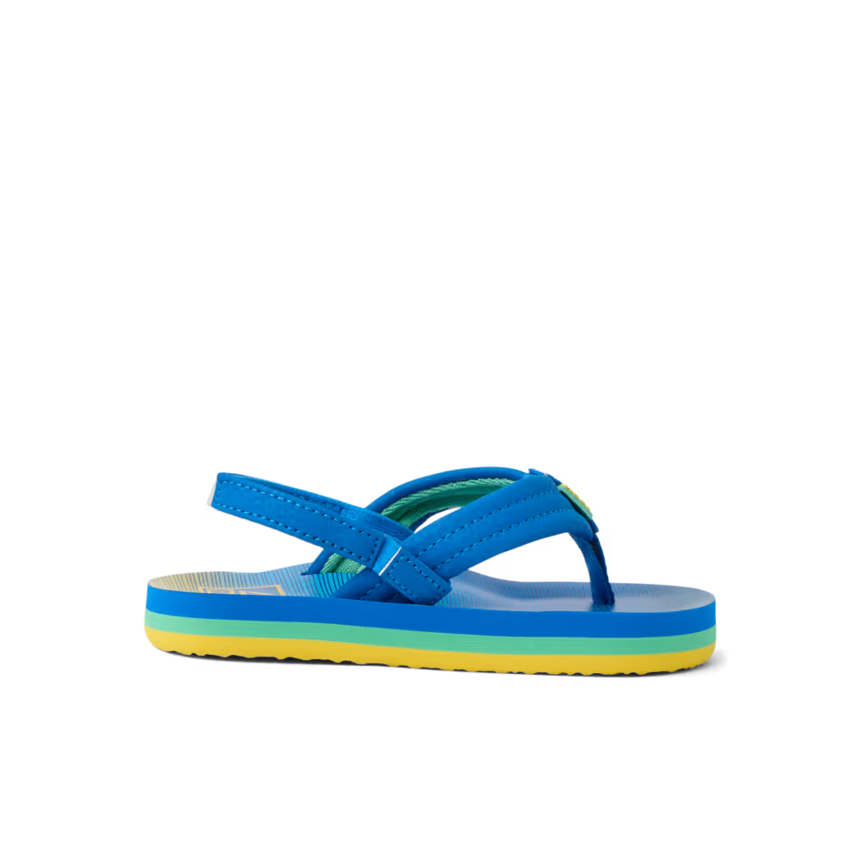 Reef Boys Little Ahi Sandal Blue Fade Stripe Top View