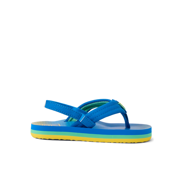 Reef Boys Little Ahi Sandal Blue Fade Stripe Top View