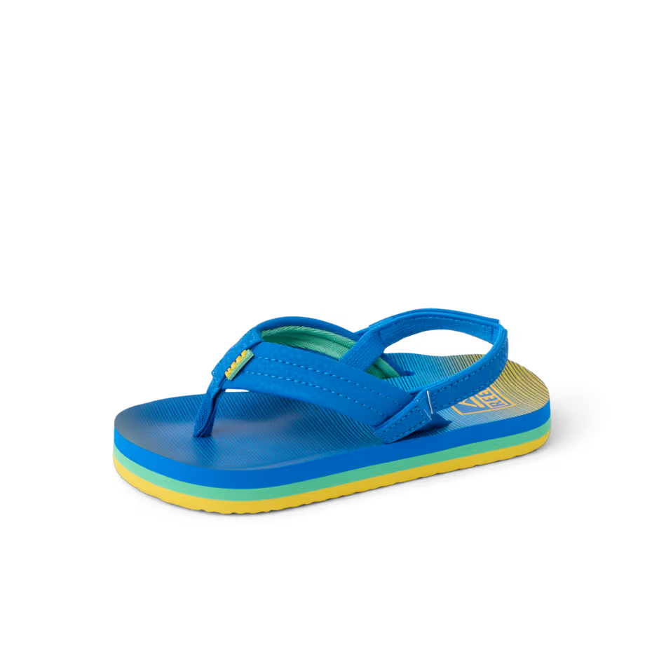 Reef Boys Little Ahi Sandal Blue Fade Stripe Alternate Angle
